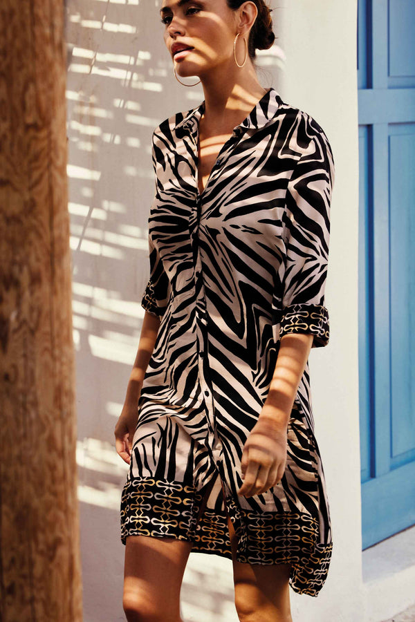 ZEBRA SHIRT DRESS