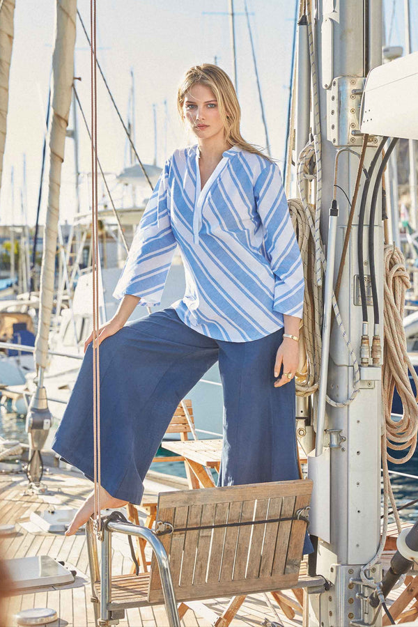 PALAZZO LINEN TROUSERS